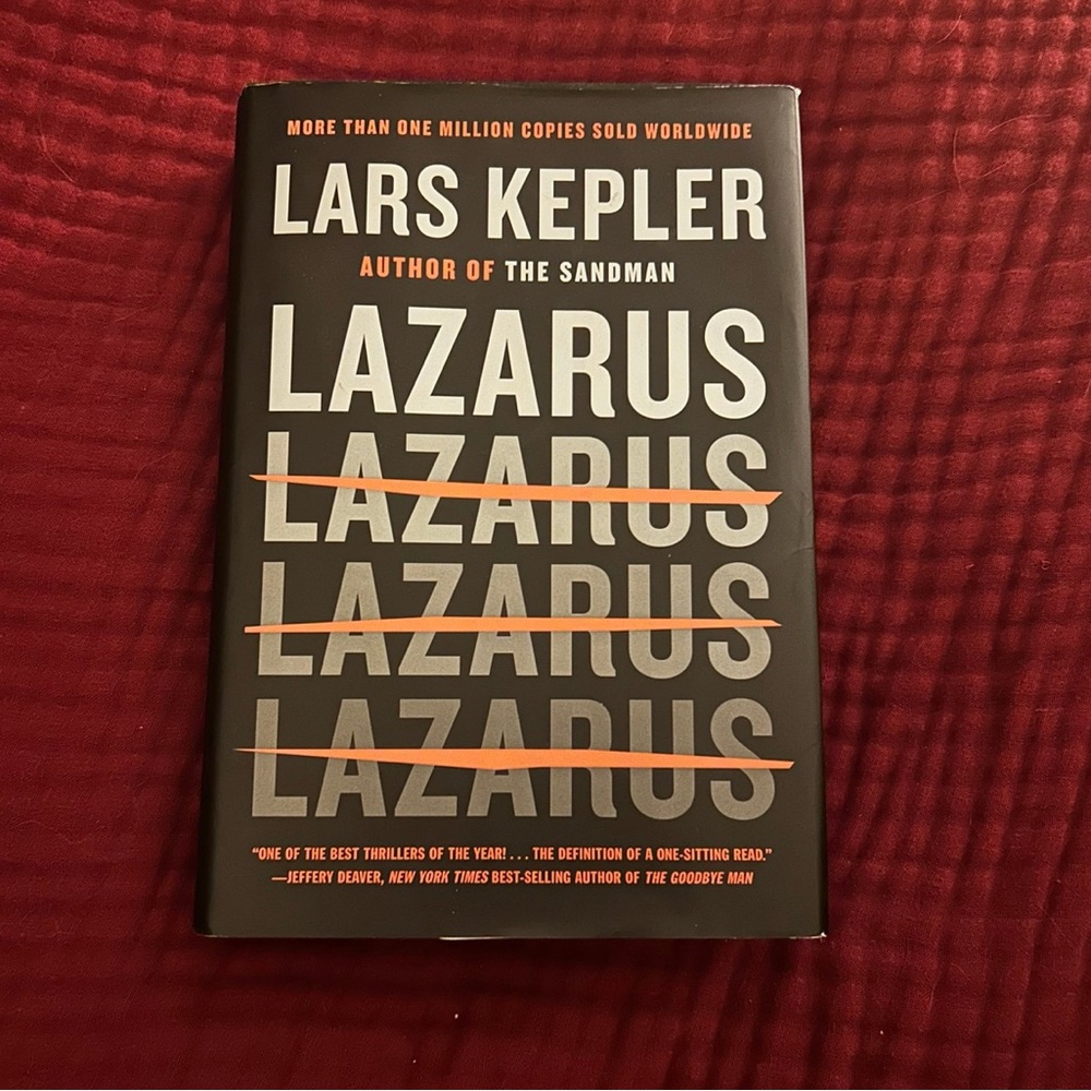 3/$20 Lazarus by Lars Kepler Hardcover Book